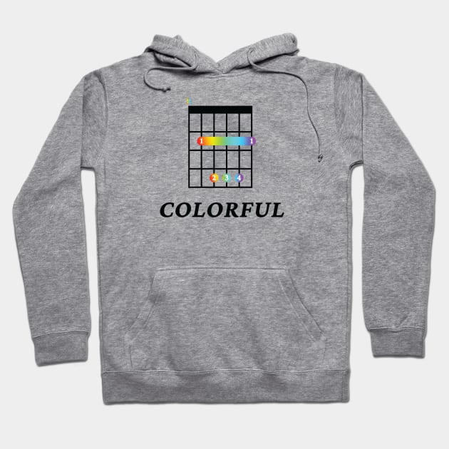 B Colorful B Guitar Chord Tab Light Theme Hoodie by nightsworthy